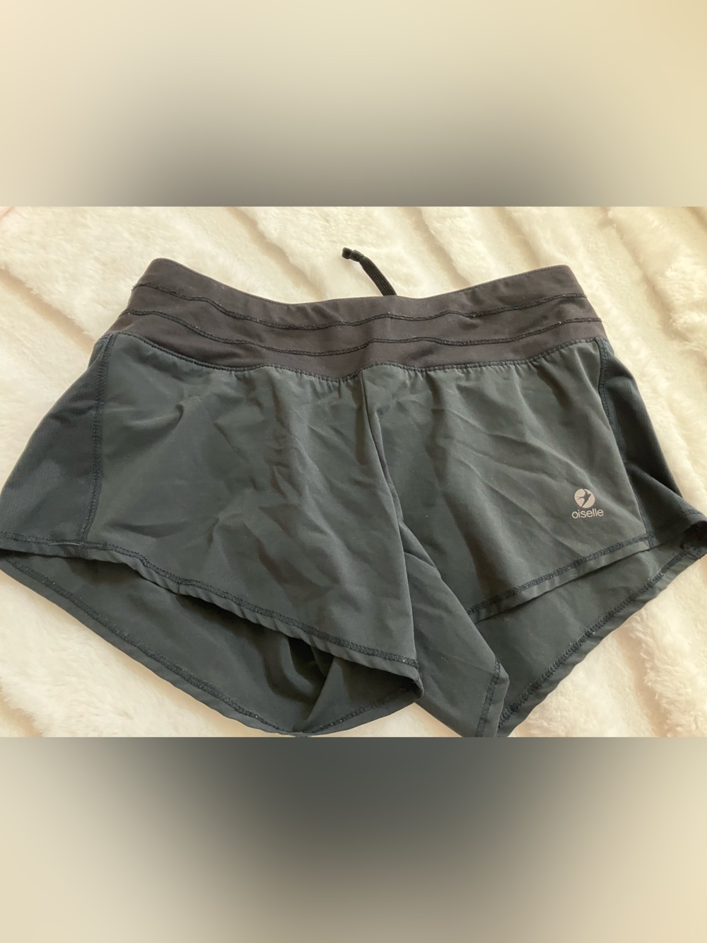 oiselle black& charcoal Athletic Running Shorts